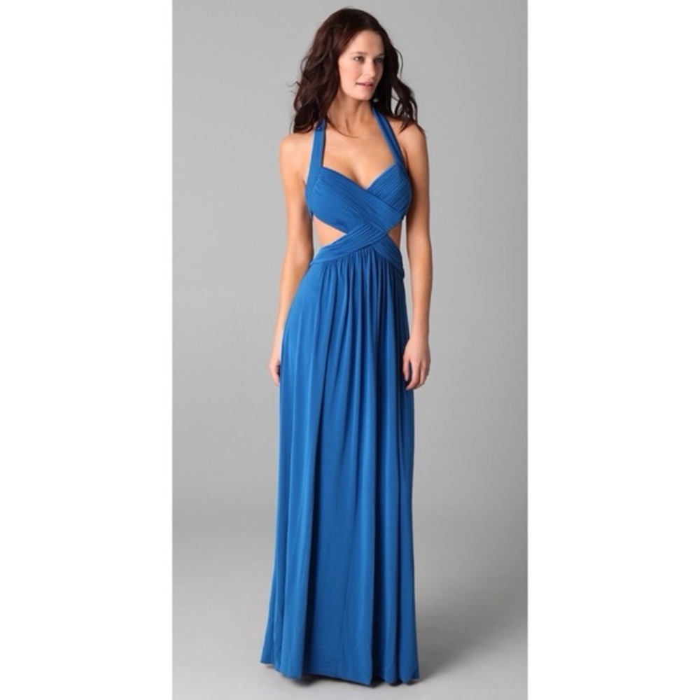 BCBGMAXAZRIA Jordana Cutout Gown - Starlight Blue - Picture 2 of 14